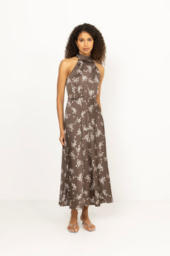Rheo Dress - Blooming Brown