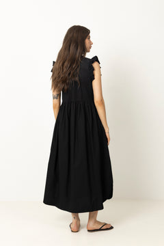 Blair-Ida Regular Sl Long Dress - Black
