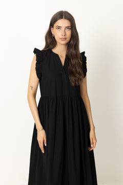 Blair-Ida Regular Sl Long Dress - Black
