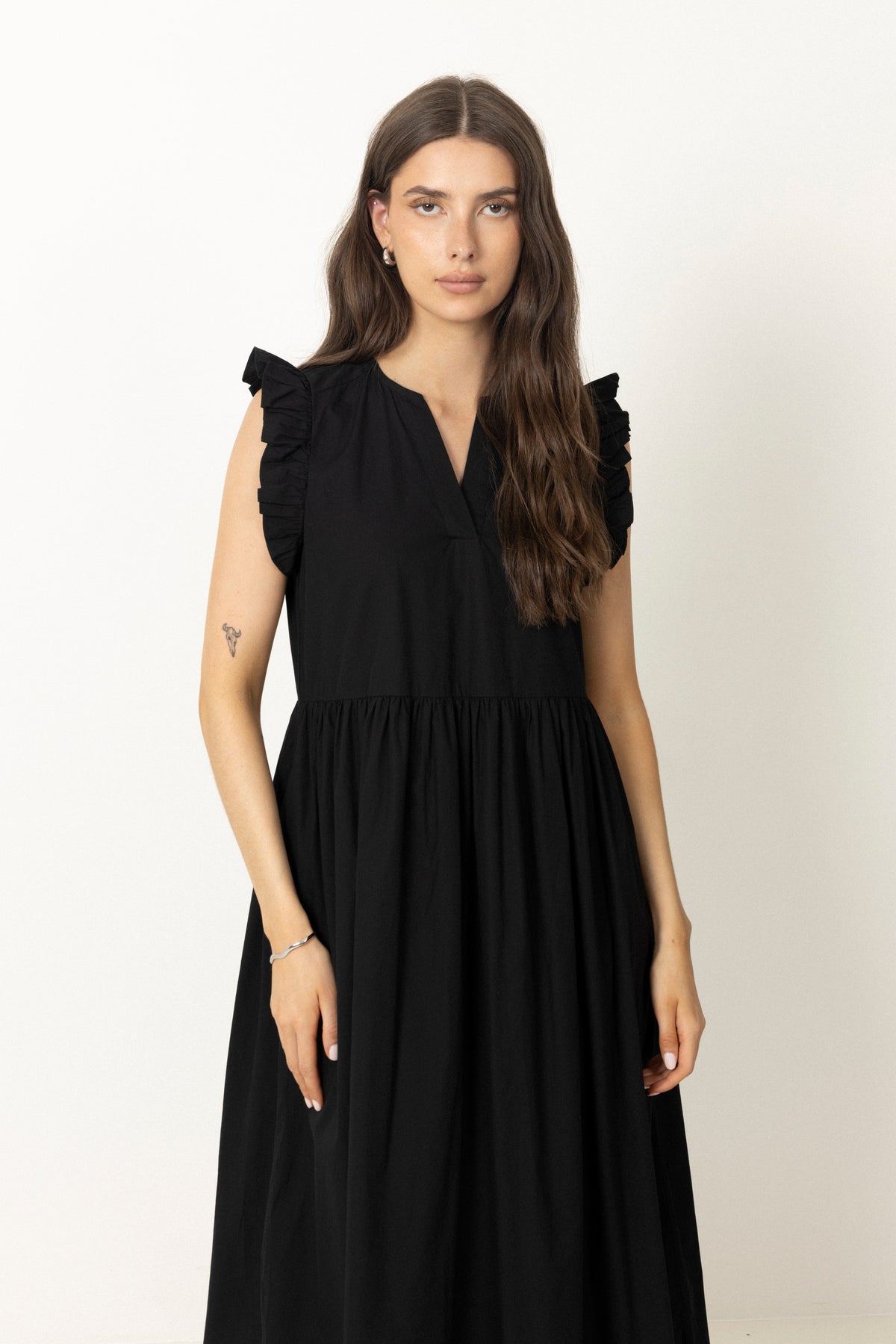 Blair-Ida Regular Sl Long Dress - Black