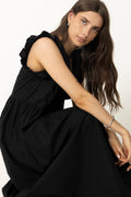Blair-Ida Regular Sl Long Dress - Black