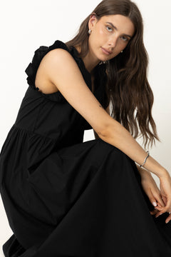 Blair-Ida Regular Sl Long Dress - Black