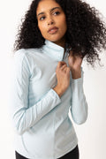 Serene Half Zip Long Sleeve - Aqua Glow