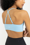 Sleek Strappy Sports Bra - Blue Lagoon