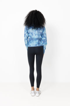 Breeze Printed Running Jacket - Breeze Blue Shadow