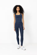 Shaped Block High Waist Tights - Core Blue