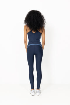 Shaped Block High Waist Tights - Core Blue