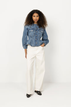 The Nipped Collarless Jacket - Umbria