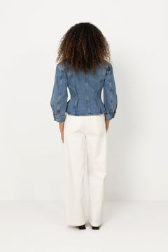 The Nipped Collarless Jacket - Umbria