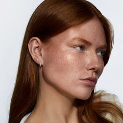 Essie - Pearl Hoop Stud Earrings - Gold