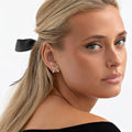 Juliette - Cute Pearl Bow Stud Earrings - Gold