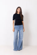 Marianne Rib Tee - Dark Navy