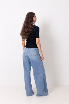 Marianne Rib Tee - Dark Navy