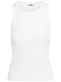 Ella Rib Top - White