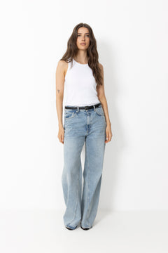 Ella Rib Top - White