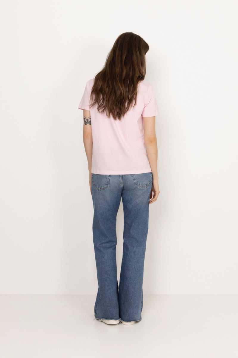 Basic Cotton Jersey T-Shirt - Chalk Pink