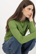 Lilja Merino Cardigan - Tulip Green