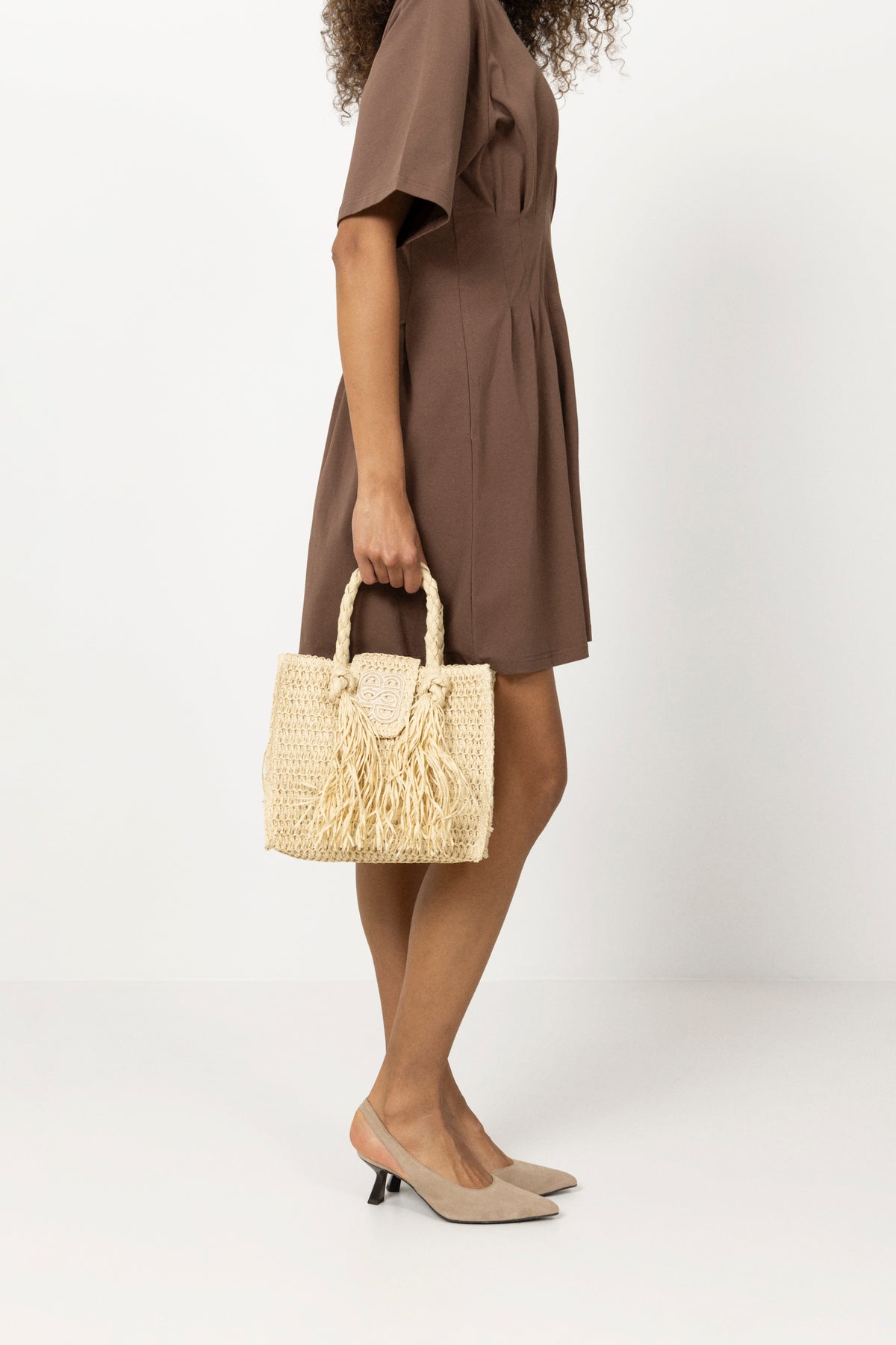 Sigrid Straw Bag - Beige