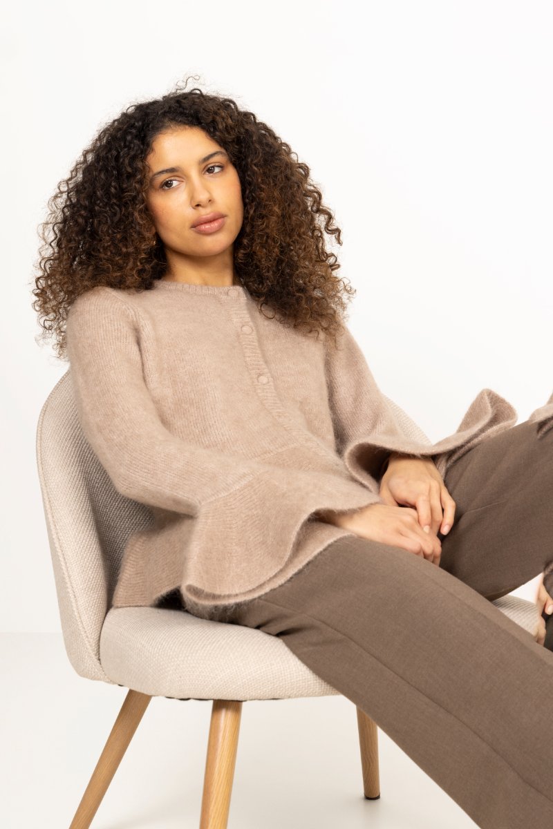 Maren Chunky Cardigan - Hazel Beige