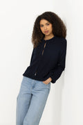 Claire Cotton Cardigan - Navy