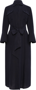 Linny Linen Dress - Navy