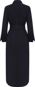 Linny Linen Dress - Navy