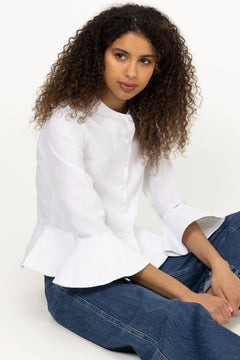 Maren Linen Jacket - White