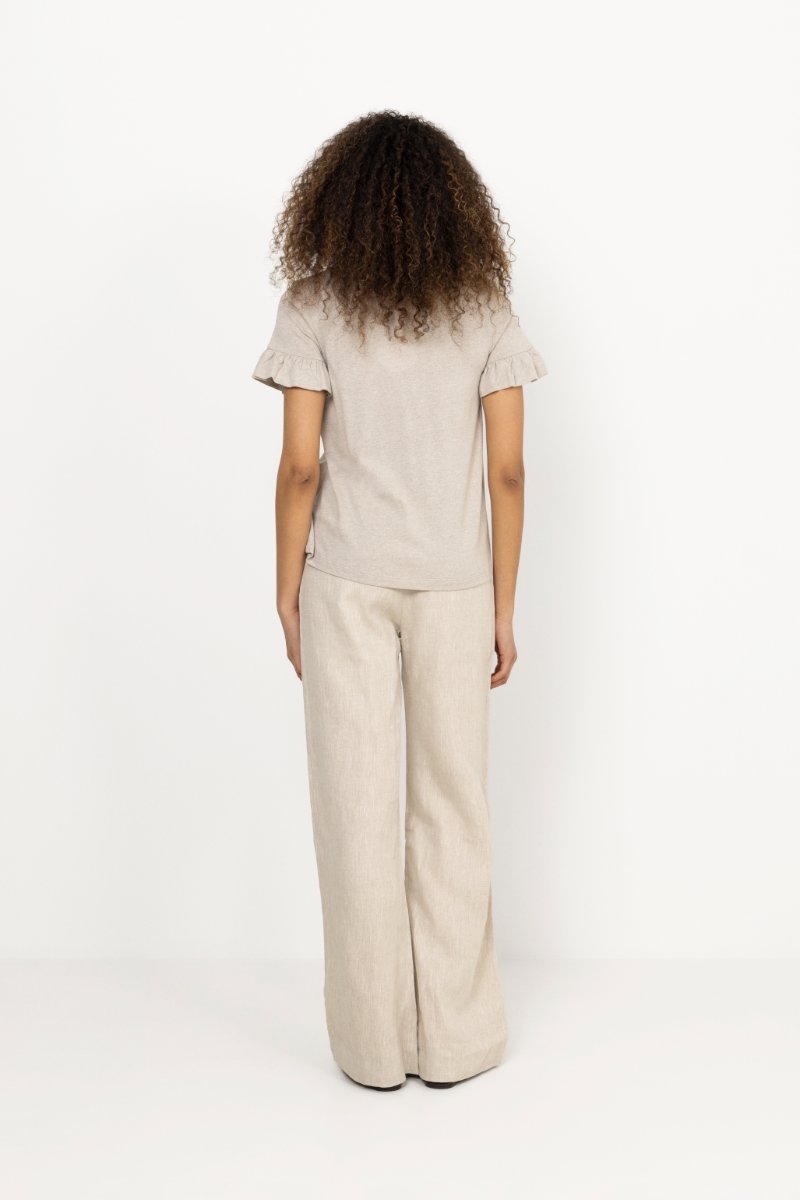 Lara Linen Tee - Sand