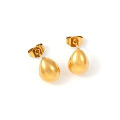 May - Classic Drop Earrings Stainless Steel - Gold