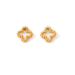 Irma - Clover Stud Earrings Stainless Steel - Gold