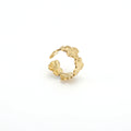 Ruta - Flower Adjustable Ring Stainless Steel - Gold