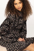 Lita Dress - Black Pink Roses