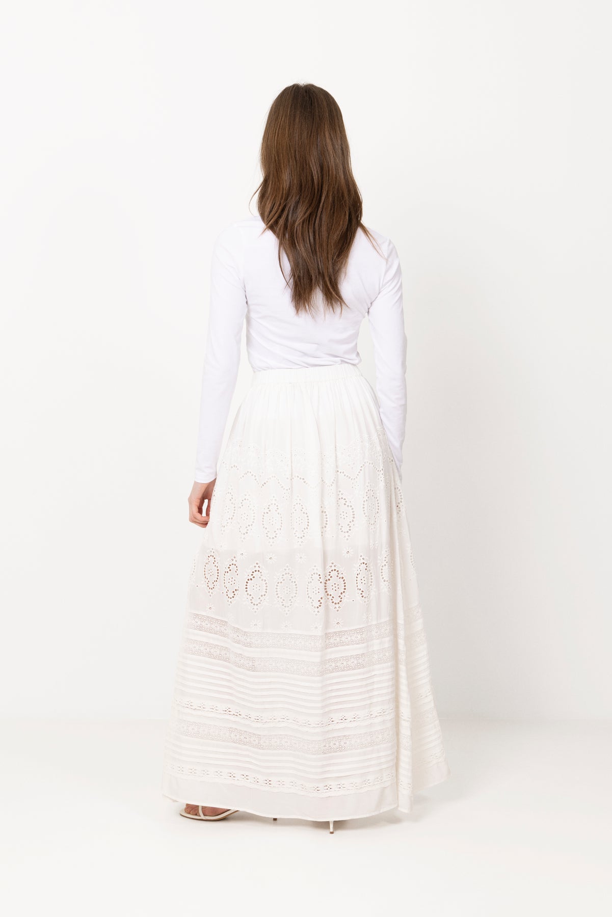 Lita Maxi Skirt - White