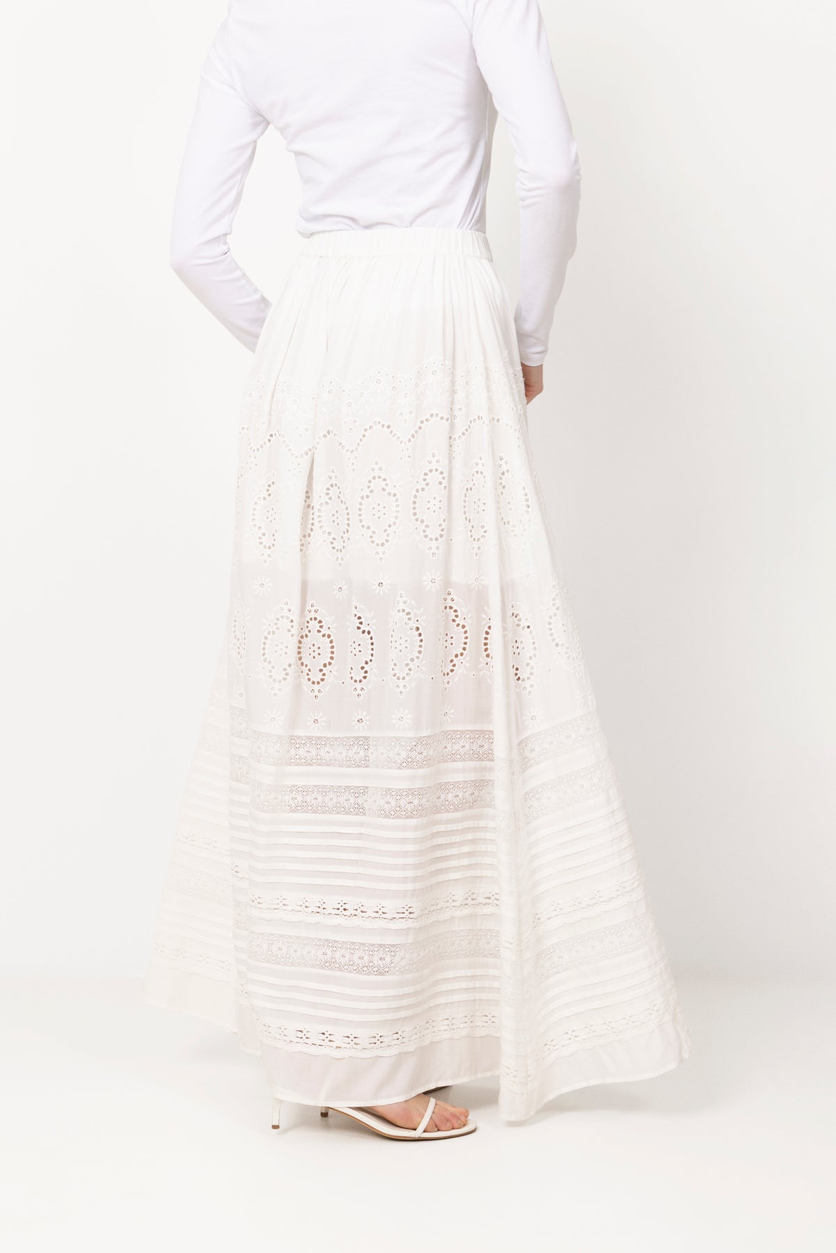 Lita Maxi Skirt - White