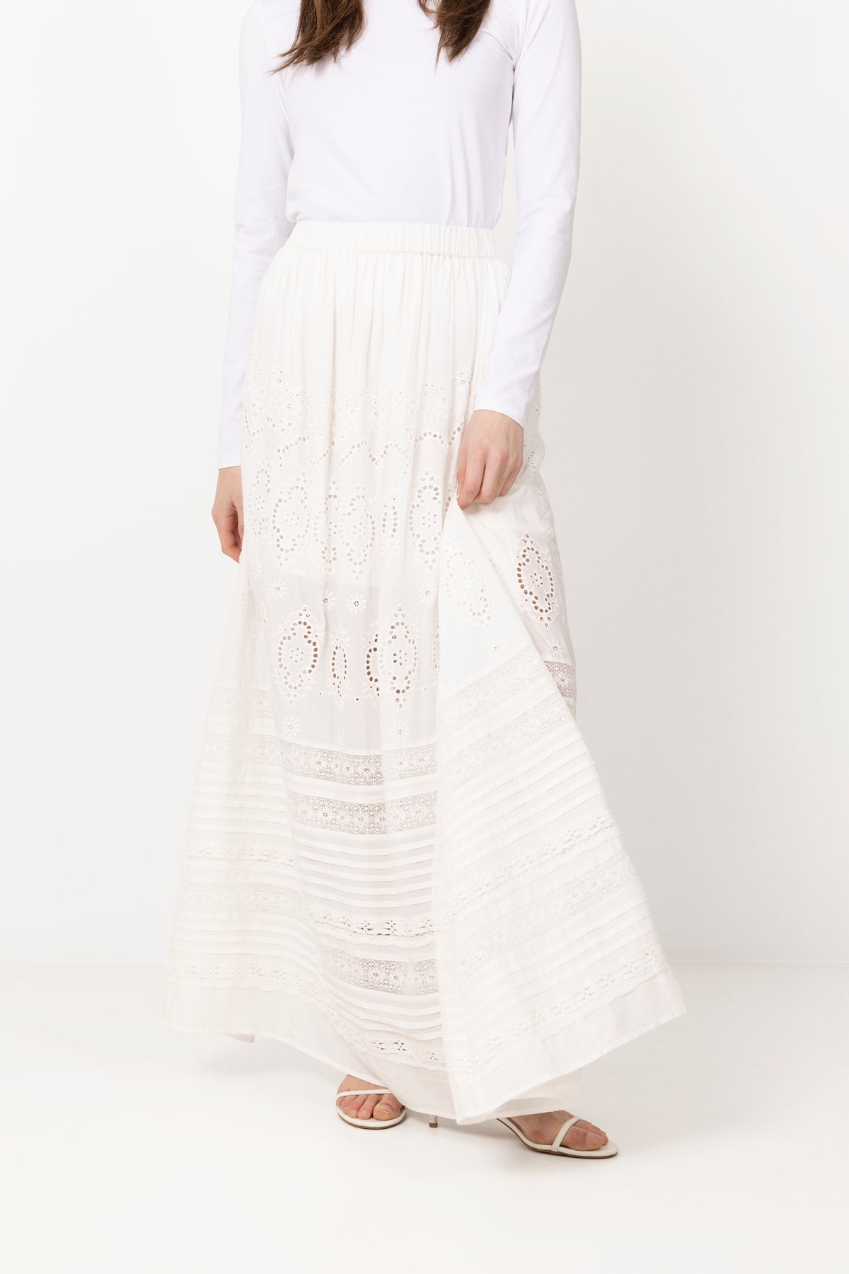 Lita Maxi Skirt - White