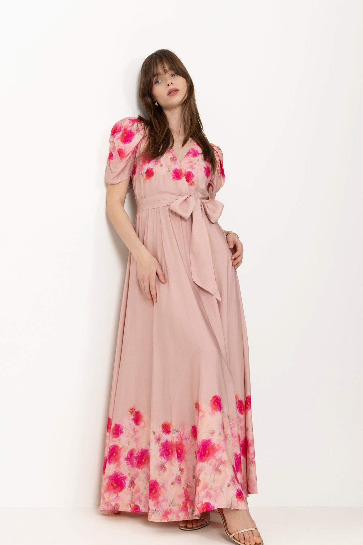 Emma Peonies Dress - Vintage Peonies Rose