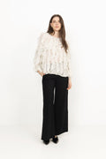 Rya Blouse - Ivory Mini Dot