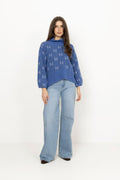 Fam Short Sweater - Blue Yonder