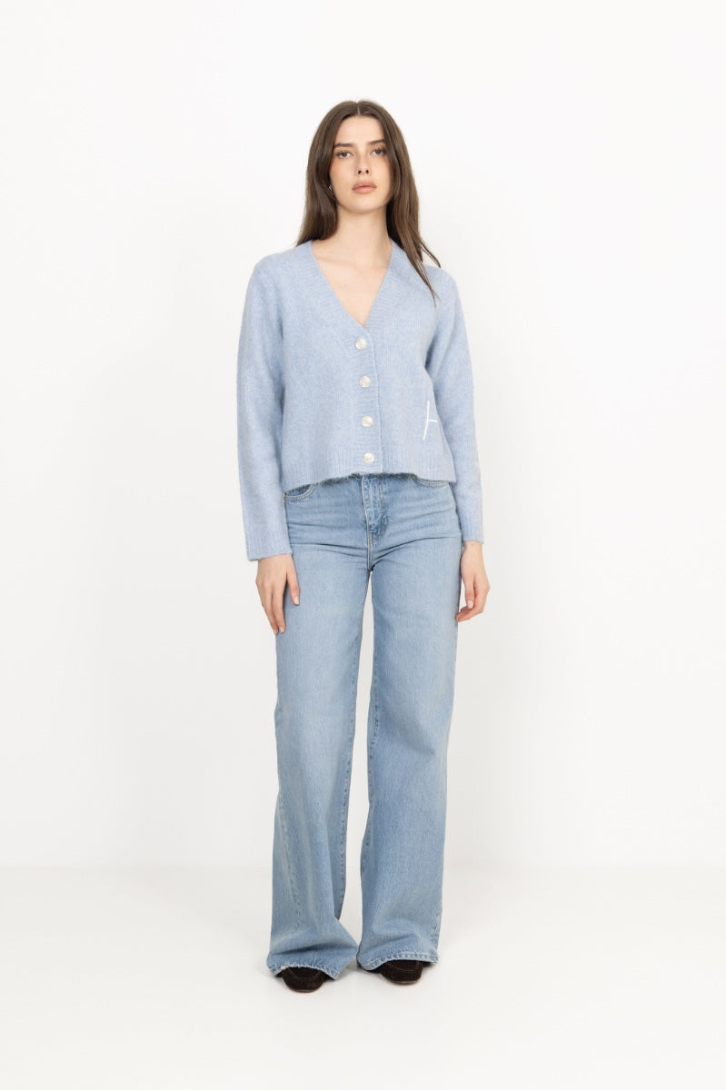 Pernille Short Cardigan - Skyway