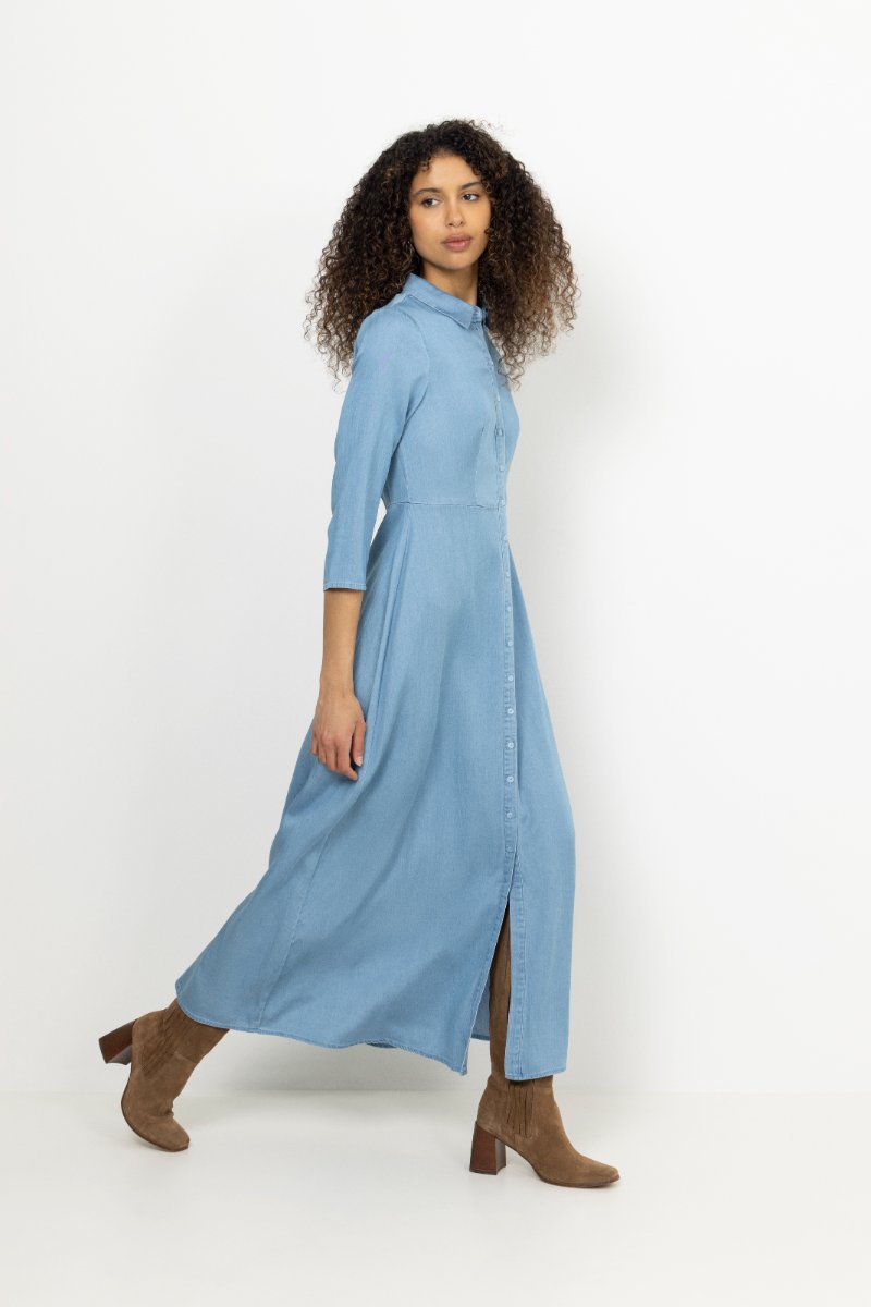 Yassavanna 3/4 Long Chambray Dress - Ex - Skyway