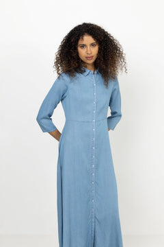 Yassavanna 3/4 Long Chambray Dress - Ex - Skyway