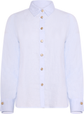 Nenne Linen Blouse - Ice Blue