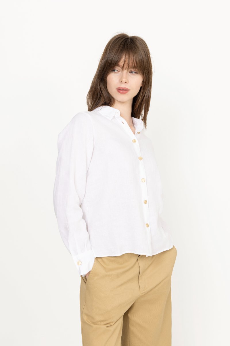 Nenne Linen Blouse - White