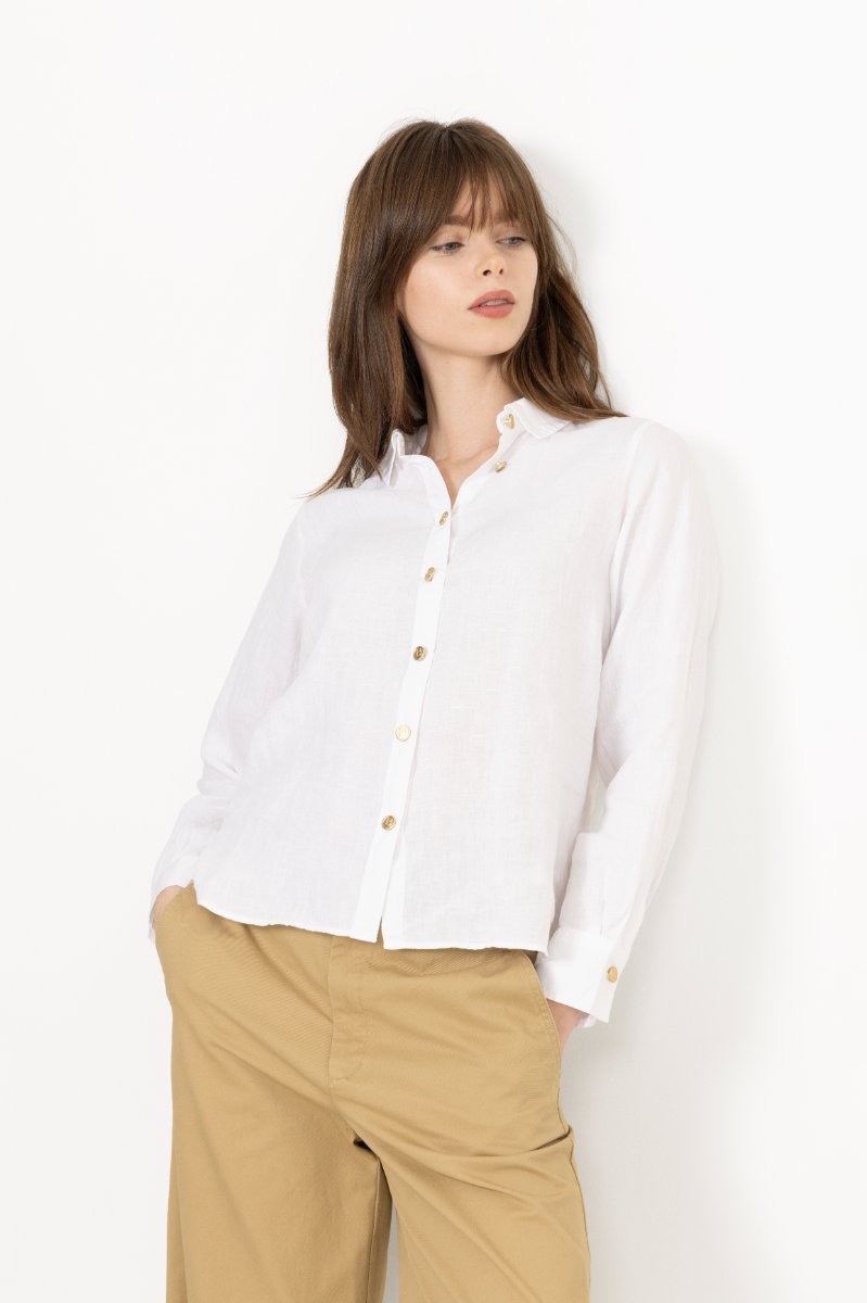 Nenne Linen Blouse - White