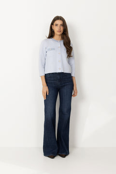 Elle Jacket - Pepita Ice Blue