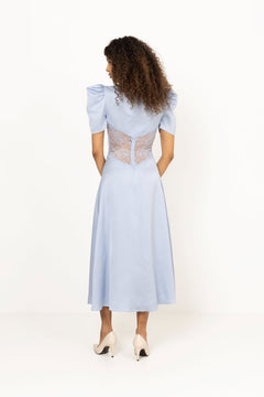 Francis Lace Midi Dress - Light Blue