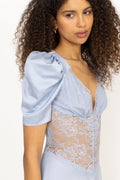 Francis Lace Midi Dress - Light Blue