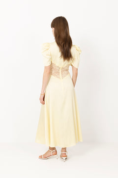 Francis Lace Midi Dress - Lemonade