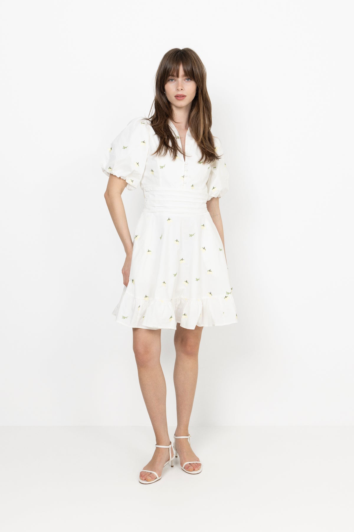 Makayla Dress - Lemon Aop