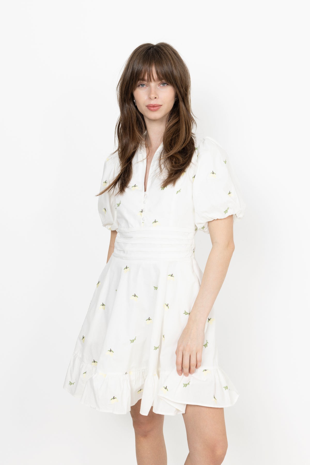 Makayla Dress - Lemon Aop
